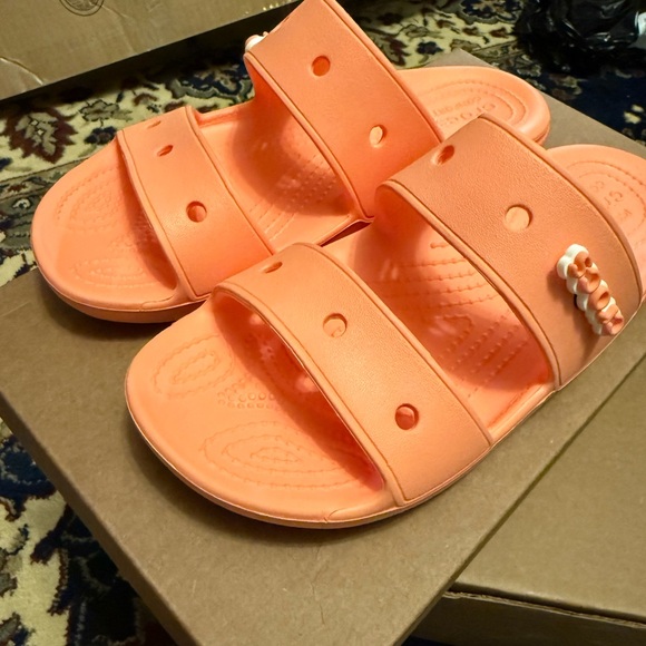 CROCS Shoes - CROCS Peach-Toned Clog Sole Detail